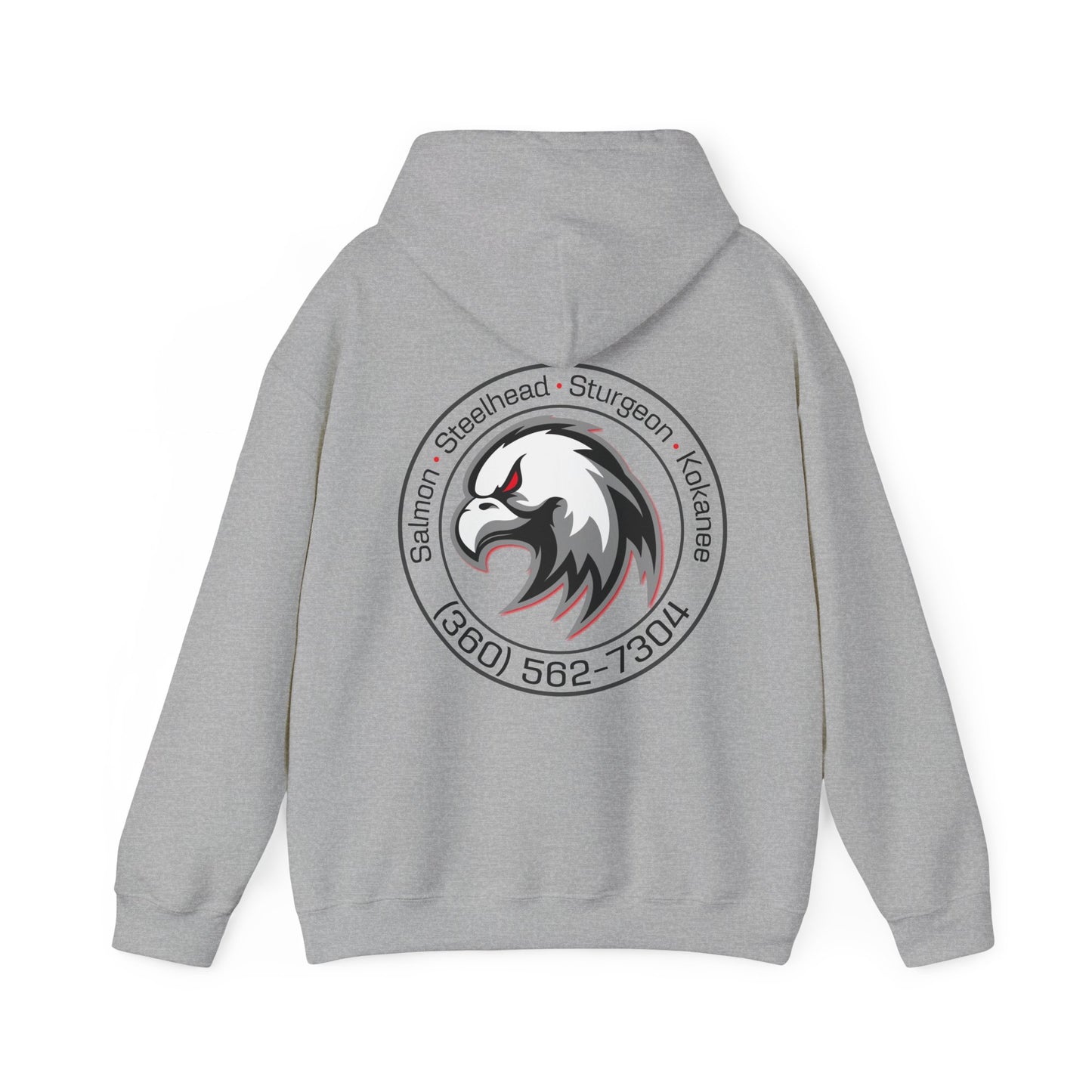 Full Tilt Outdoors - Angry Eagle - Cotton/Poly Blend Hoodie (Light Colors)