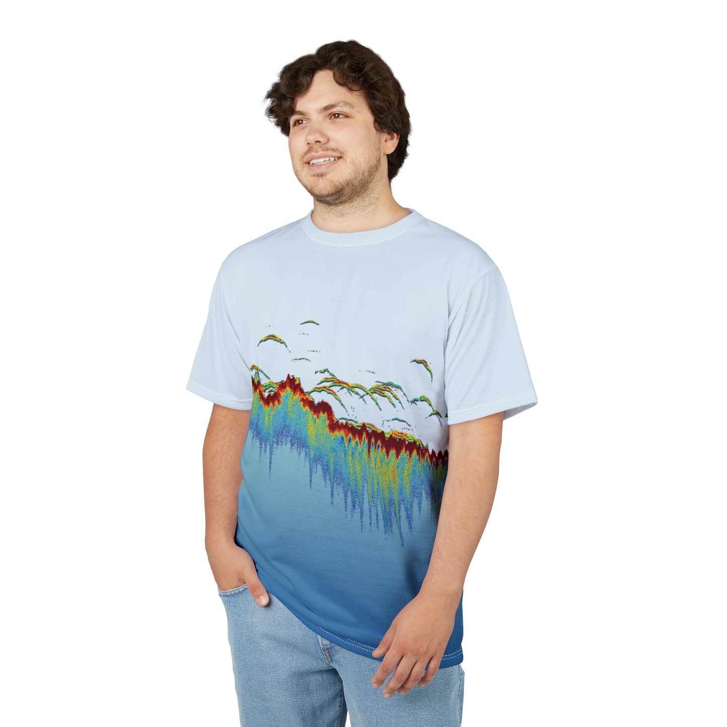 Sonar Scan Light Blue Premium T-shirt