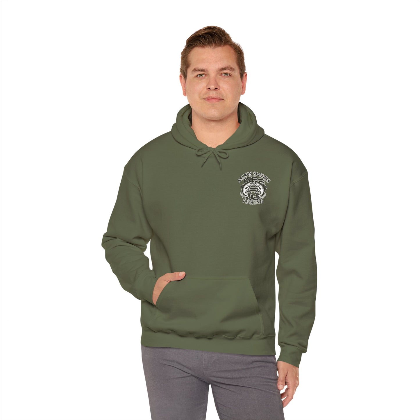 Salmon Slayers - Twin Salmon Logo - Classic Hoodie