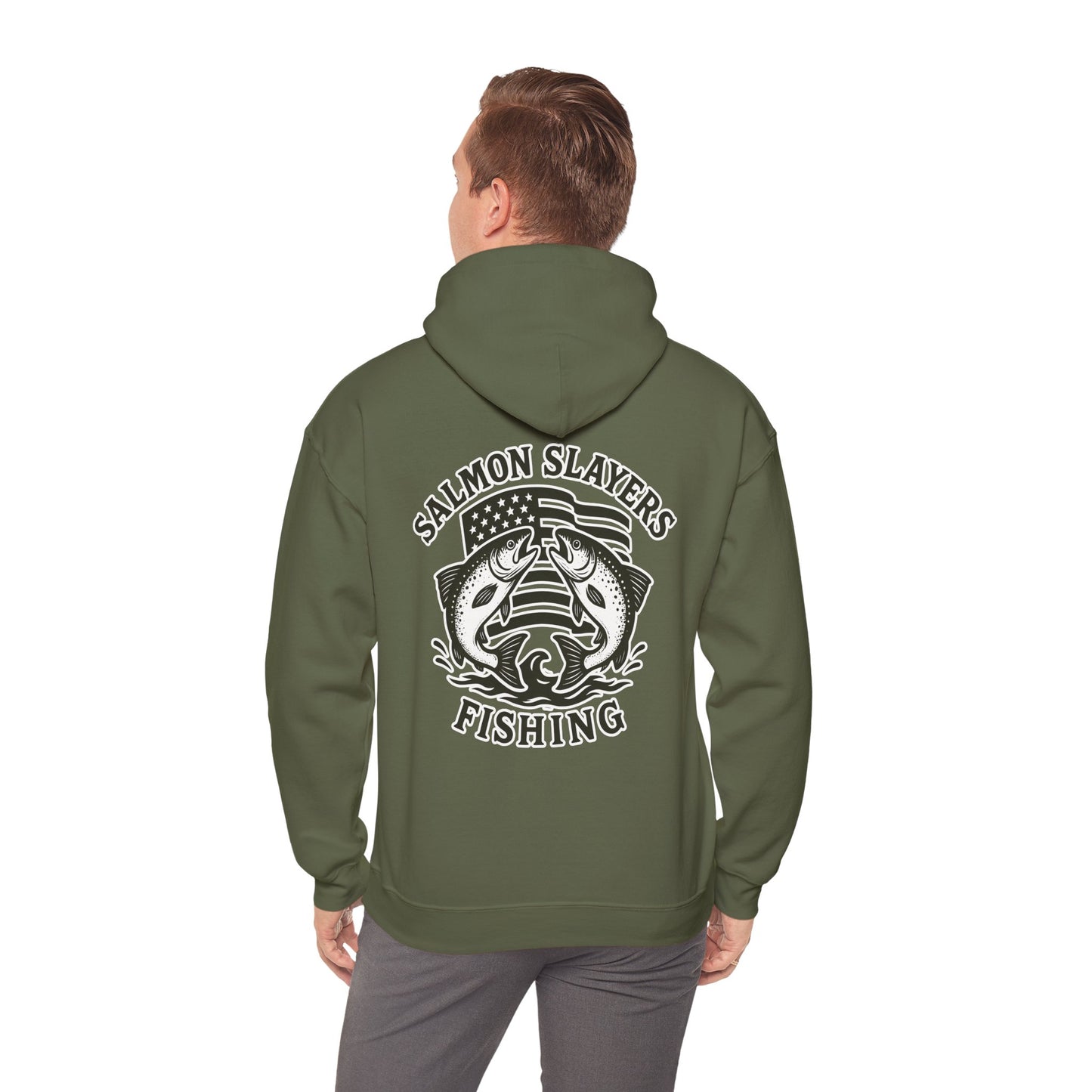 Salmon Slayers - Twin Salmon Logo - Classic Hoodie