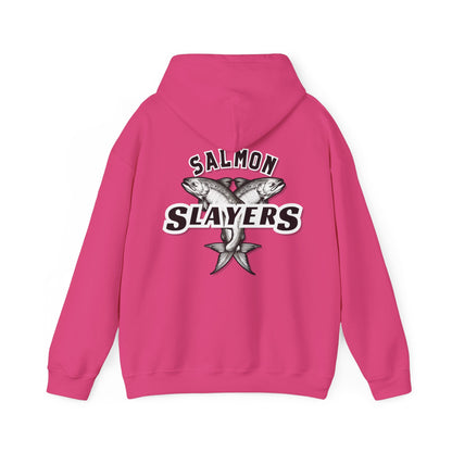 Salmon Slayers - Twin Salmon Logo - Cotton/Poly Blend Hoodie