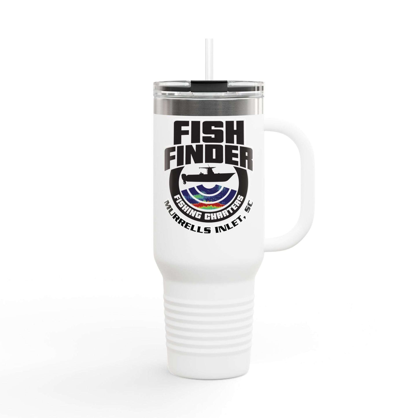 Fish Finder Fishing Charters Insulated Travel Mug - 40oz - USA