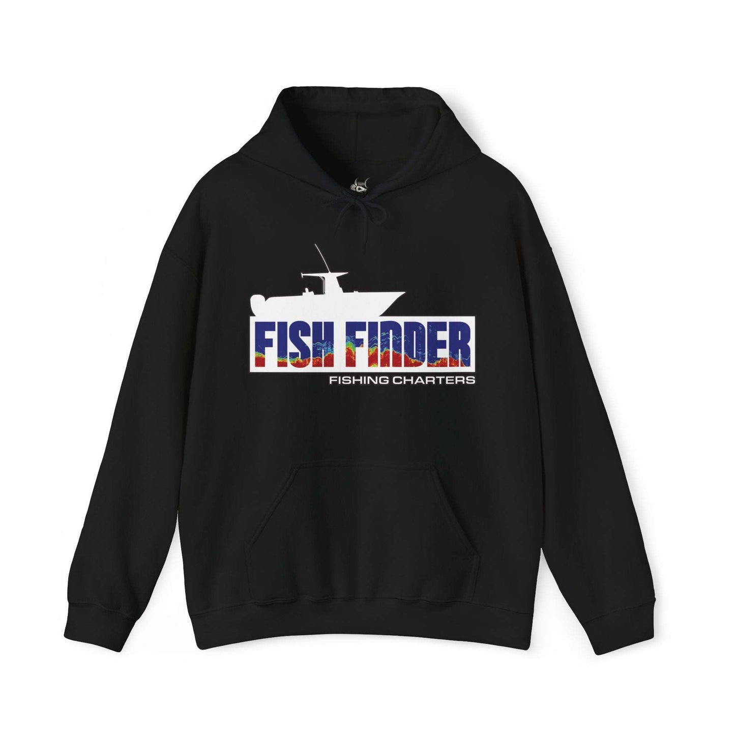 Fish Finder Fishing Charters Boat Logo Classic Hoodie - USA
