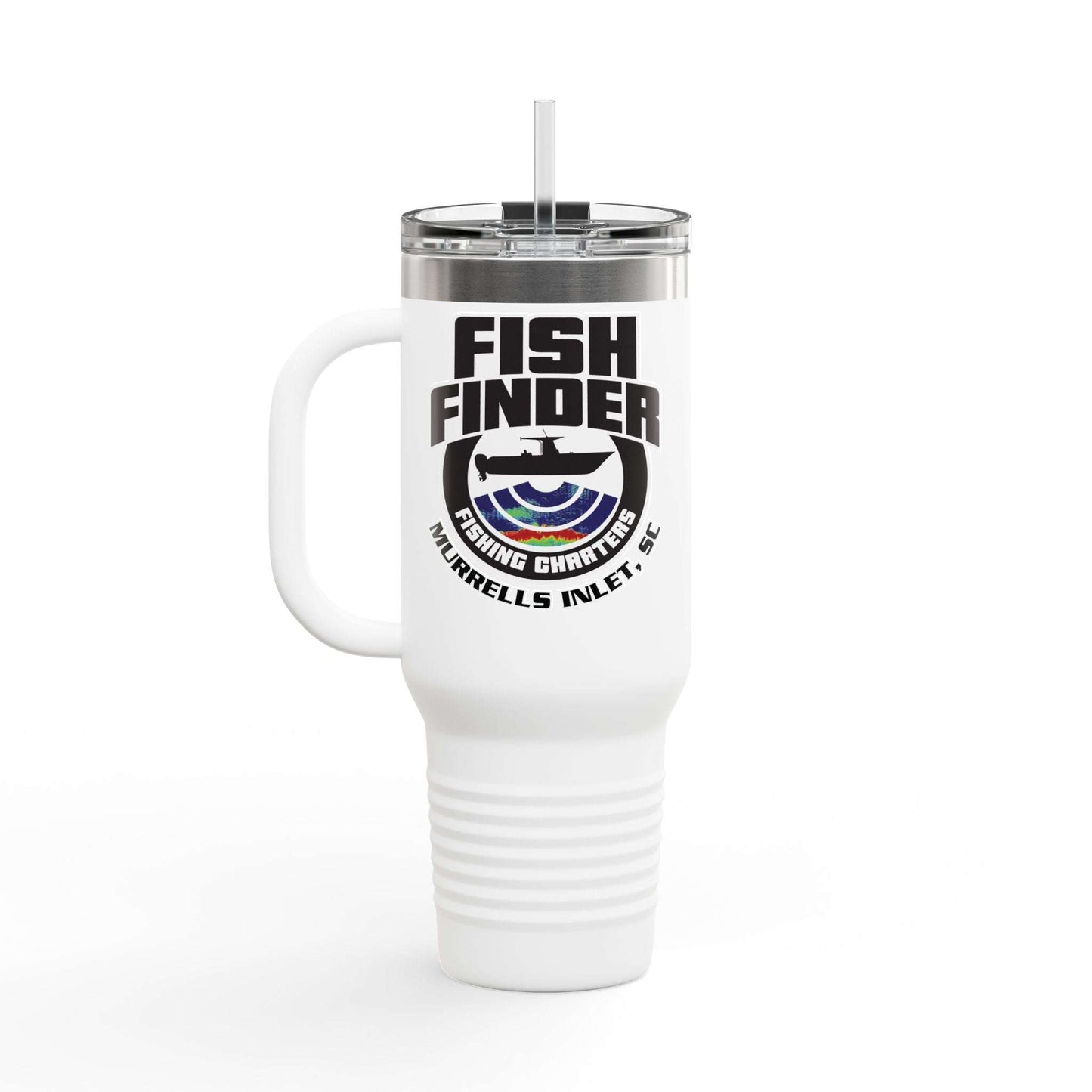 Fish Finder Fishing Charters Insulated Travel Mug - 40oz - USA