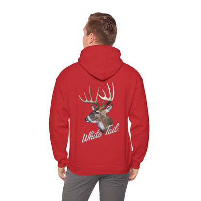 White-Tail Hunter's Tribute - Double Sided Design - Cotton/Poly Blend Hoodie
