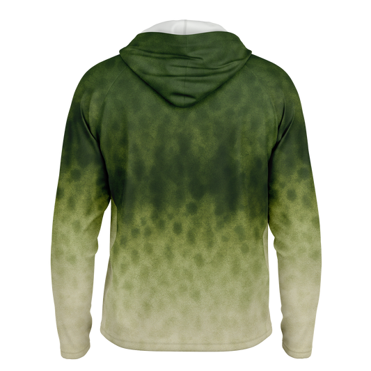 Men's Largemouth Bass Hooded Sun Protection Shirt