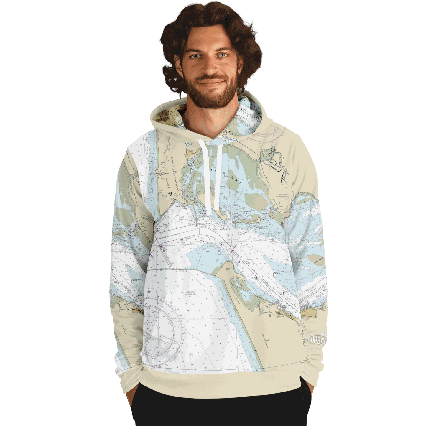 Waterline Map Hoodie - Columbia River B10 to Harrington Point