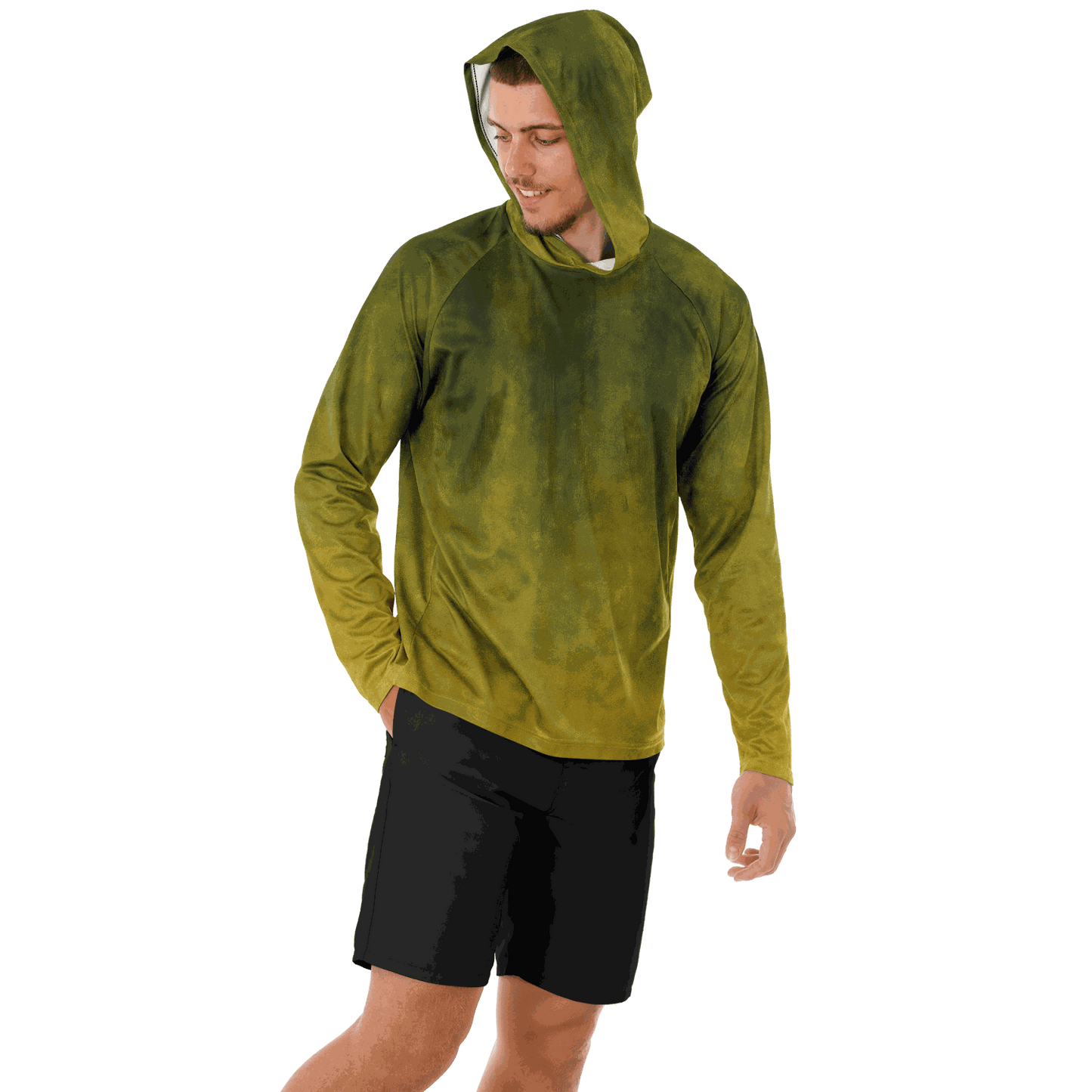 Men's Smallmouth Bass Hooded Sun Protection Shirt