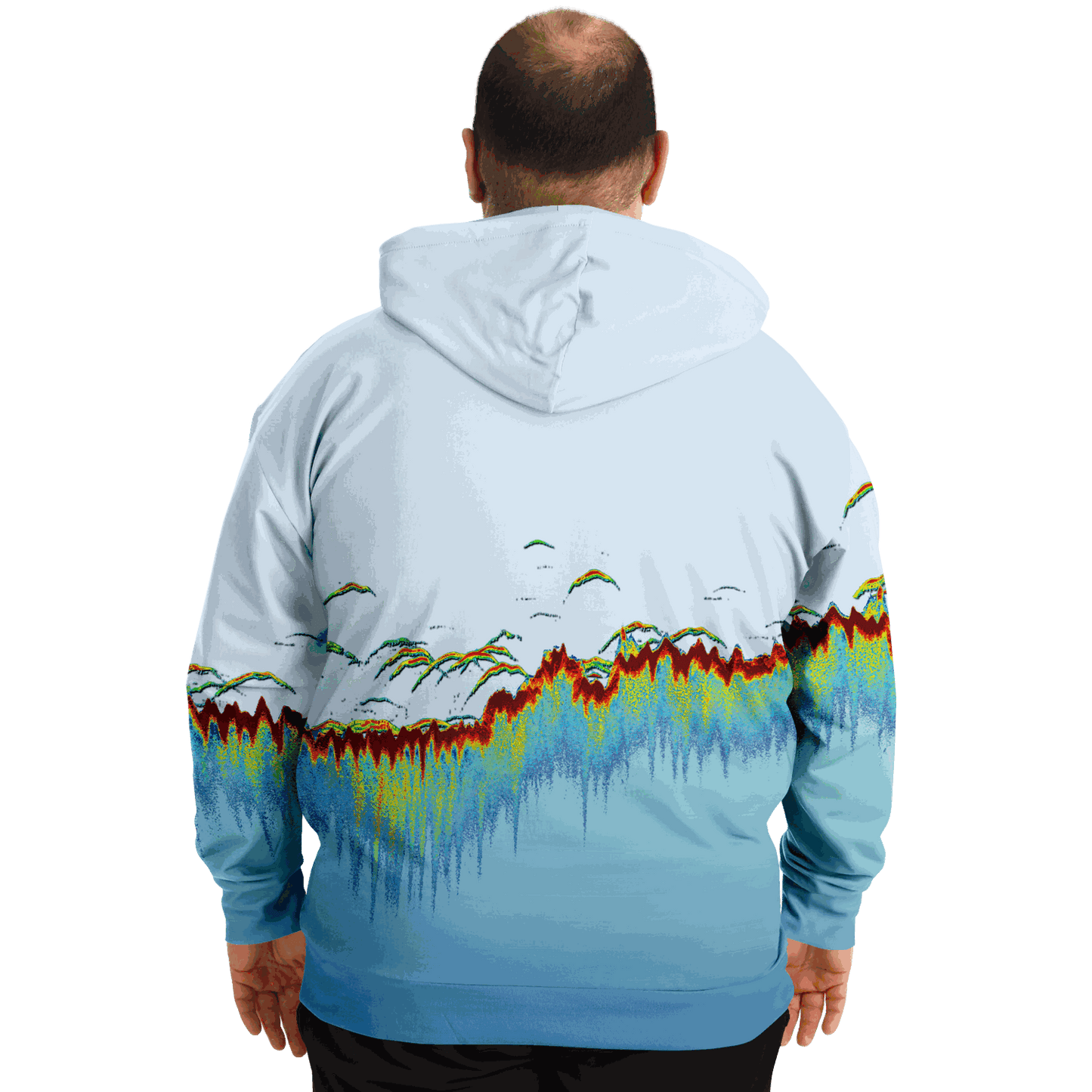 Sonar Scan Light Blue Premium Hoodie - Plus-size