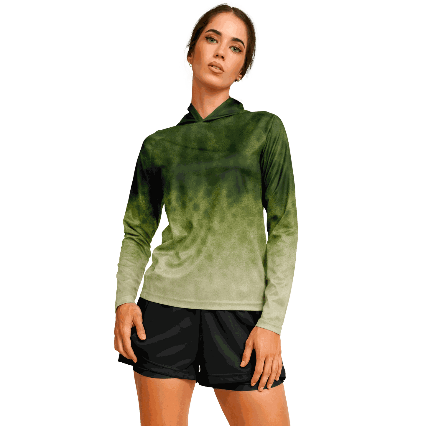 Women's Largemouth Bass Hooded Sun Protection Shirt