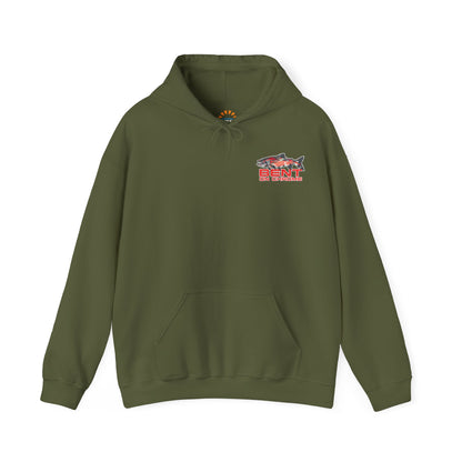 Bent On Chrome - Red Salmon Logo - Cotton/Poly Blend Hoodie