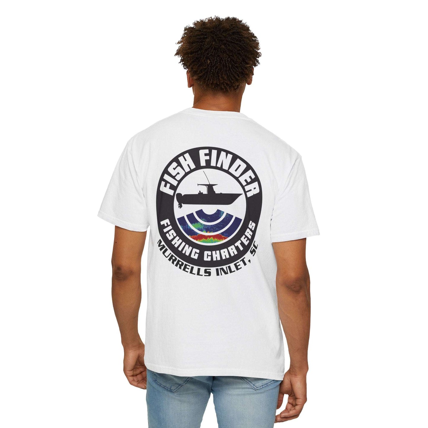 Fish Finder Fishing Charters Round Logo Classic T-Shirt - USA