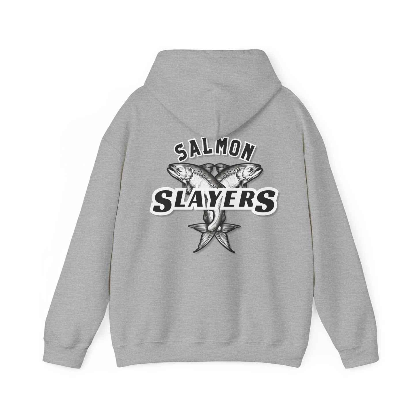 Salmon Slayers - Twin Salmon Logo - Cotton/Poly Blend Hoodie