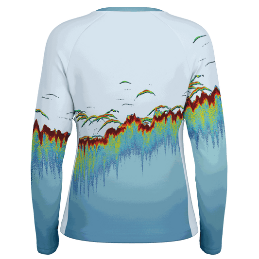 Women's Sonar Scan Lt Blue Sun Protection Shirt