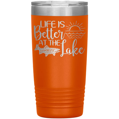 Life is Better at the Lake - Laser Etched Tumbler - 20oz