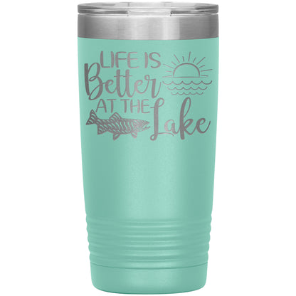 Life is Better at the Lake - Laser Etched Tumbler - 20oz