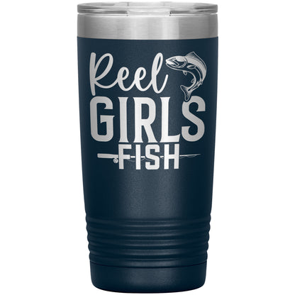 Reel Girls Fish - Laser Etched Tumbler - 20oz