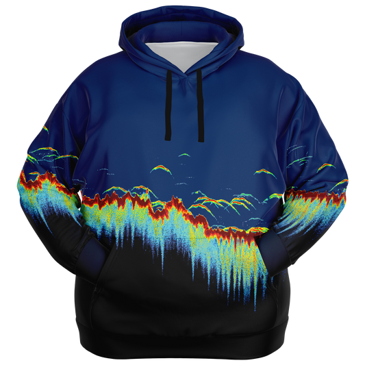 Angry Walleye - Sonar Scan Plus-size Hoodie