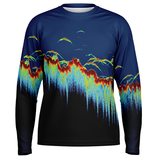 Angry Walleye - Men's Sonar Scan Sun Protection Shirt