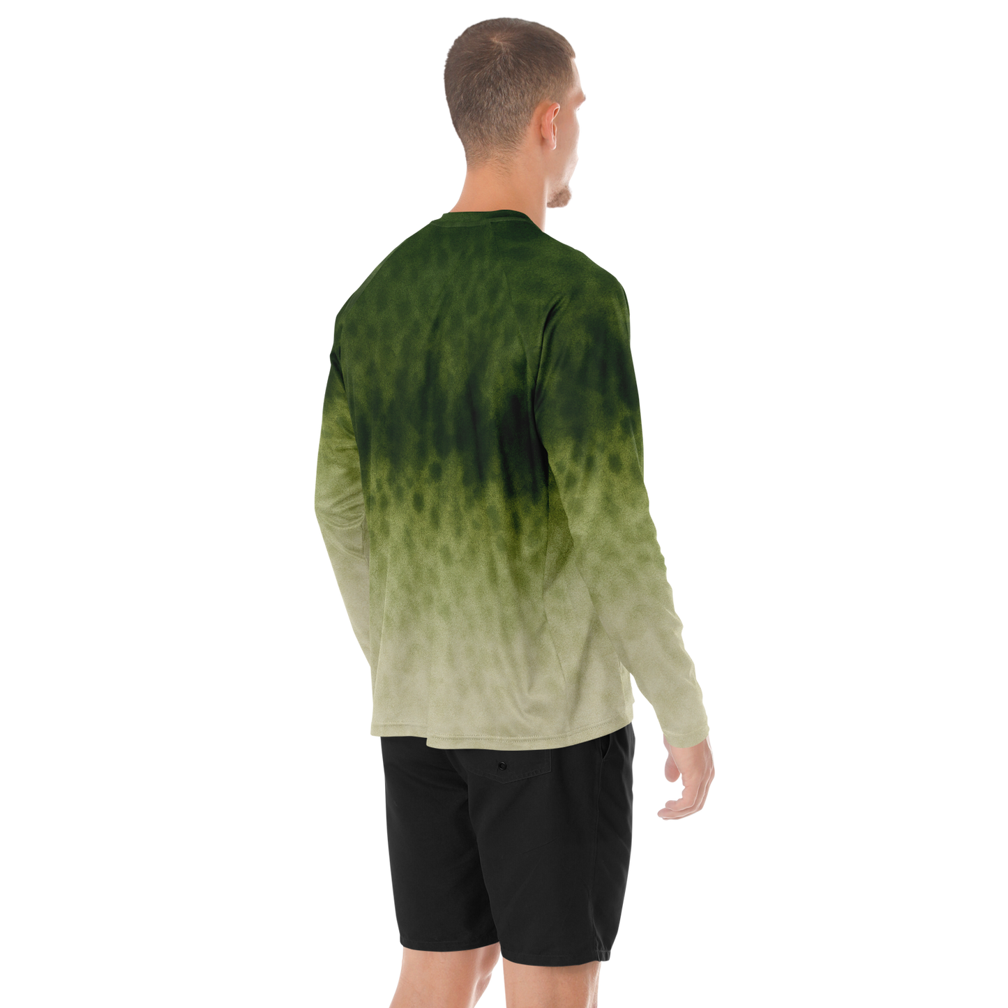 Men's Largemouth Bass Crew Neck Sun Protection Shirt