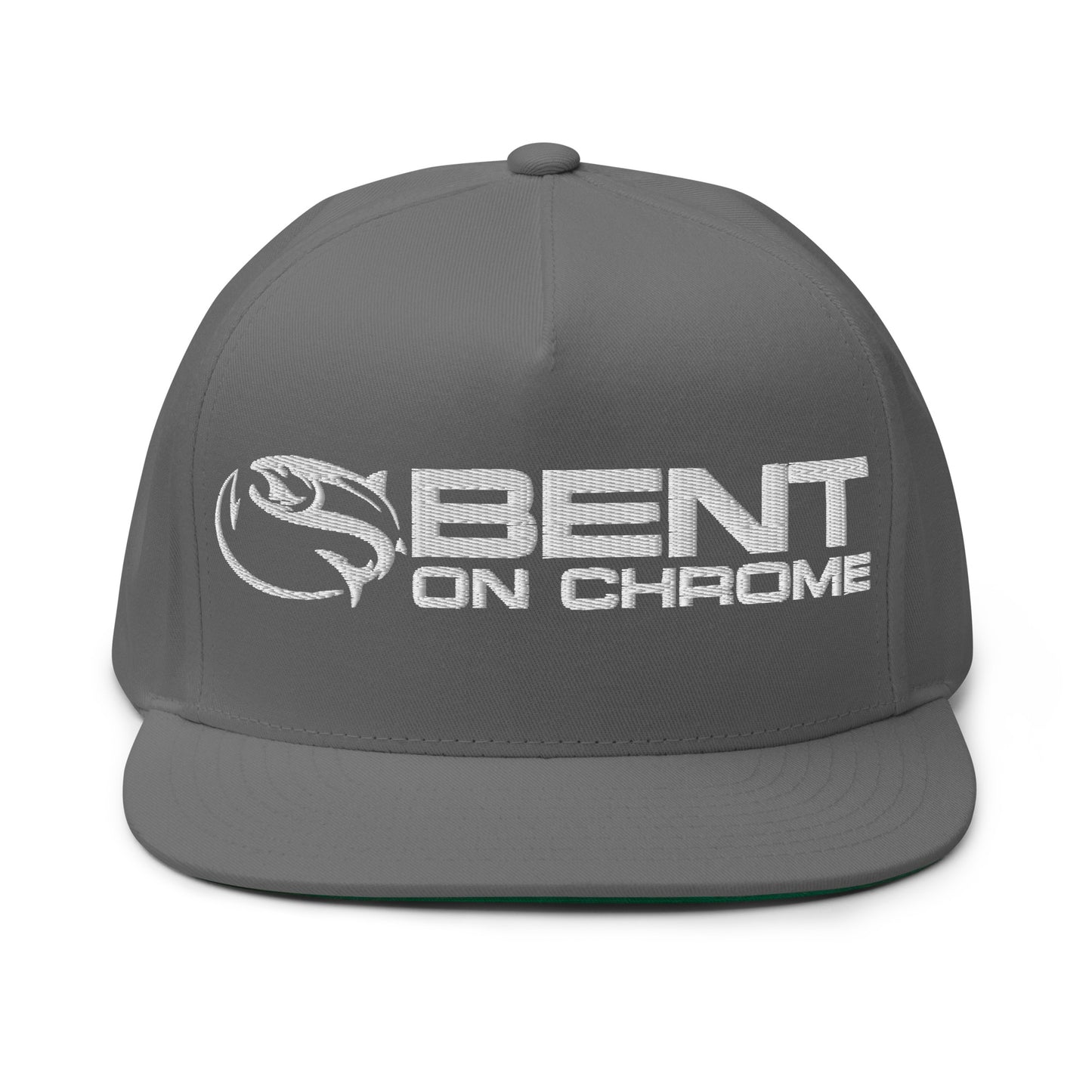 Bent on Chrome - Flat Bill Cotton Twill Cap - Puffer Embroidery