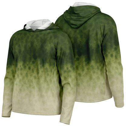 Men's Largemouth Bass Hooded Sun Protection Shirt