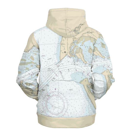 Waterline Map Hoodie - Columbia River B10 to Harrington Point