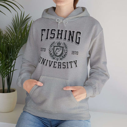 Fishing University Hoodie - Cotton/Poly Blend