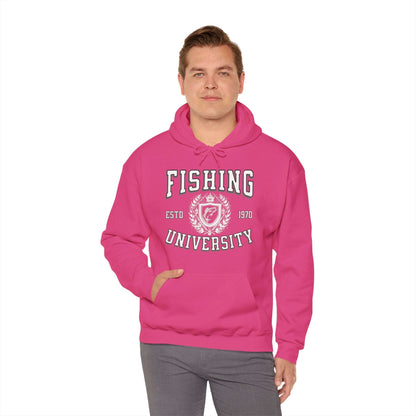 Fishing University Hoodie - Cotton/Poly Blend