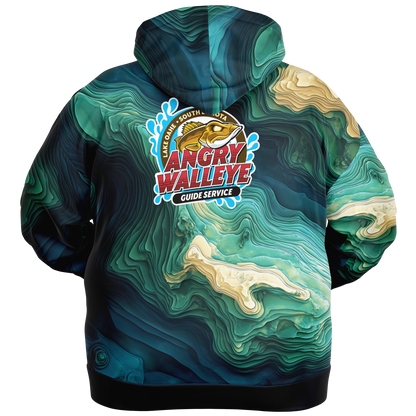 Angry Walleye - Contours 3D - Plus-size Hoodie
