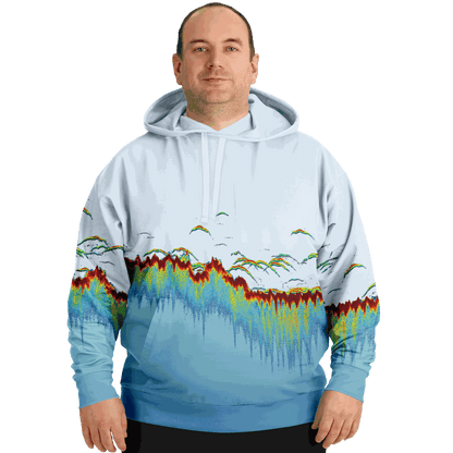 Sonar Scan Light Blue Premium Hoodie - Plus-size