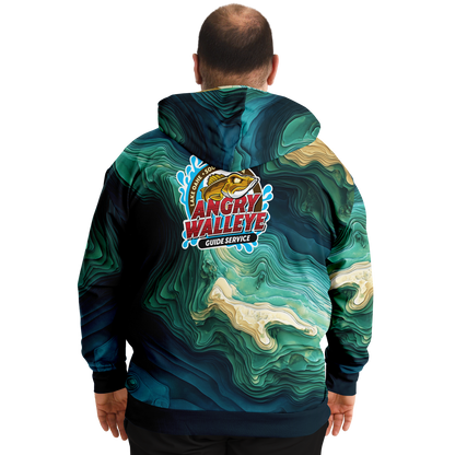 Angry Walleye - Contours 3D - Plus-size Hoodie