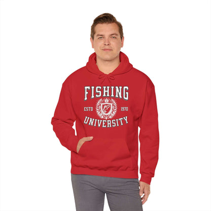 Fishing University Hoodie - Cotton/Poly Blend