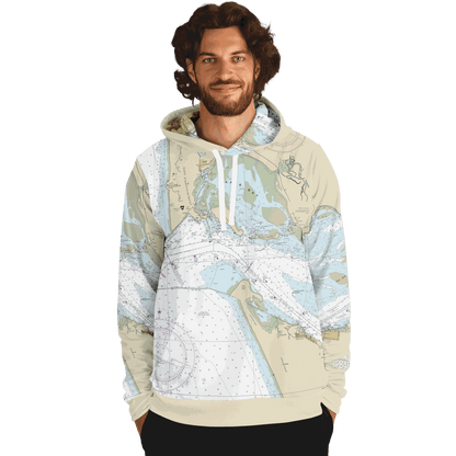 Waterline Map Hoodie - Columbia River B10 to Harrington Point