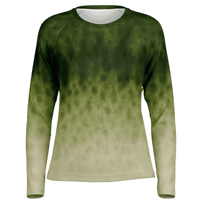 Women's Largemouth Bass Crew Neck Sun Protection Shirt