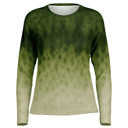 Women's Largemouth Bass Crew Neck Sun Protection Shirt