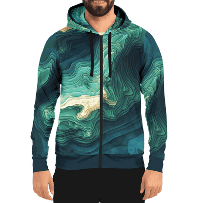 Contours 3D Zip-Up Premium Hoodie