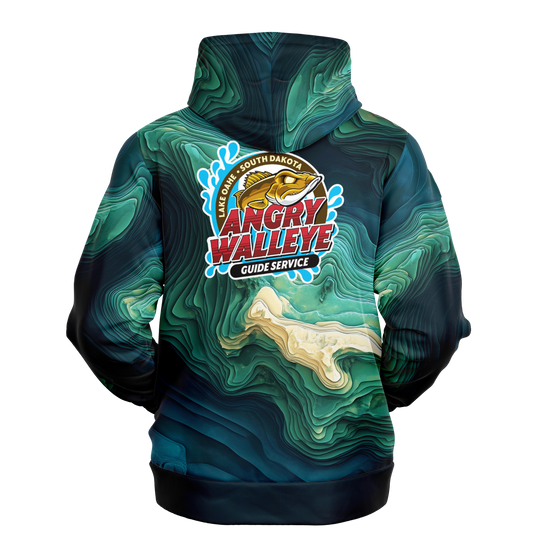 Angry Walleye - Contours 3D Hoodie