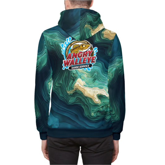Contours 3D Hoodie - Angry Walleye - USA