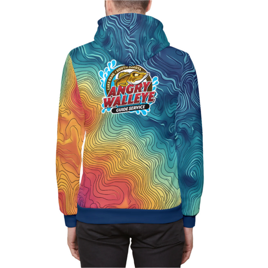 Depth Contours Hoodie - Angry Walleye - USA