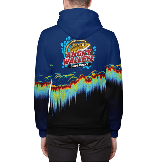 Sonar Scan Hoodie - Angry Walleye - USA