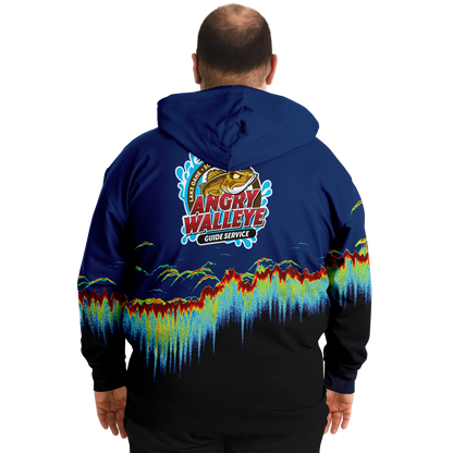 Angry Walleye - Sonar Scan Plus-size Hoodie