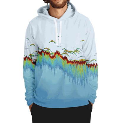 Sonar Scan Light Blue Premium Hoodie