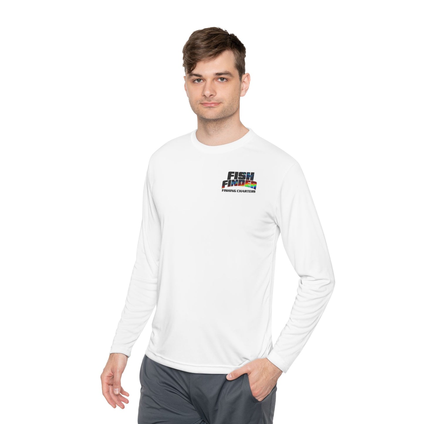 Fish Finder Fishing Charter Unisex Long Sleeve Tee - Sport-Tek - USA