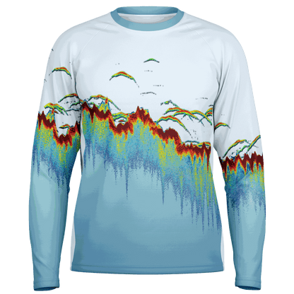 Men's Sonar Scan Lt Blue Sun Protection Shirt