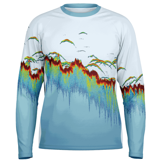 Men's Sonar Scan Lt Blue Sun Protection Shirt