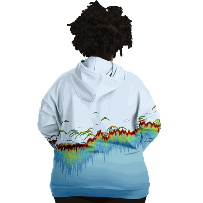 Sonar Scan Light Blue Premium Hoodie - Plus-size