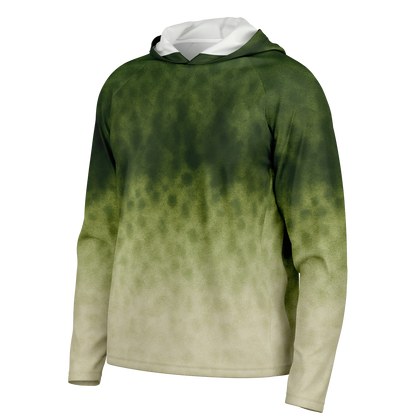 Men's Largemouth Bass Hooded Sun Protection Shirt