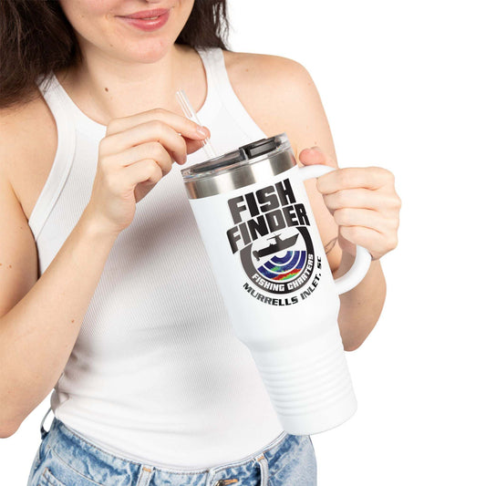 Fish Finder Fishing Charters Insulated Travel Mug - 40oz - USA
