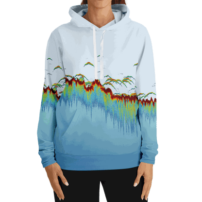 Sonar Scan Light Blue Premium Hoodie